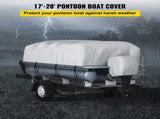 Pontoon Boat Cover, Fit for 17'-20' Boat, Heavy Duty 600D Marine Grade Oxford Fabric, UV Resistant V952-FQCZYCYCB21245KUNV0