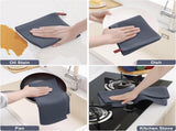 Homaxy Dishcloths Set, 12 x 12 Inches and 13 x 28 Inches, Set of 8 Bulk Kitchen Towels Set, Dark V1258-DP02-F-154