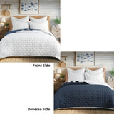 Jenny Mclean Swiss Dots Blue 3 Piece Coverlet Set King V442-RAN-COVERLET-SWISSDOTS-BLUE-KI