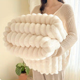 Flannel Sofa Blanket Office Blanket Living Room Throw Comfortable Blanket - Pink - Size L 150-200cm V1347-114-19922-PNK-L150-200CM