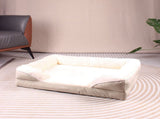 Beige Waterproof Egg-Crate Foam Therapeutic Pet Sofa Bed and Fleece Lounge V888-ELOSUNG49461