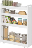 Slimline Rolling Storage Shelf, White V178-64584