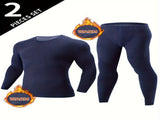 Men's Thermal Underwear Set 2-Piece Long Sleeve Top & High-Waist Pants - Beige - Size S V1102-M-APP-6734-BEIG-SAUSEU46
