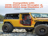 Jeep Tube, 2-Door, Hunting Style Jeep Tubular Door with Heavy-Duty Hinges & OE Latch, Jeep V952-JPCGM2M1824J98Q28V0