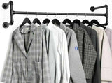 Iron Wall Mounted Clothes Rack with Shelf Garment Display V178-66744