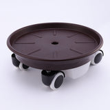 Worgeous Movable Flower Pot Mat with Water Box for Plants Made of Durable Plastic in Brown 27CM V1189-LWWAL-20260327-03441