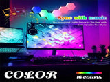 Music Sync Hexagons, Modular LED, USB Power Supply Hexagon Walls, Bedroom LED V1366-AZ2-W-10097
