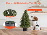 Artificial Topiary Cedar Trees, 2 Set 1219mm Faux Pine Shrubs Plants, Fake Silk Tree Look Real, Easy V952-XSRGXJS48YCXNM7Y5001V0