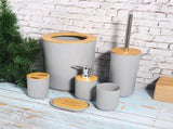 6Pcs/Set Household Bathroom Soap Box Toothbrush Holder Rinse Cup Lotion Bottle Accessories KitGray V1294-YM0901-3117200049511