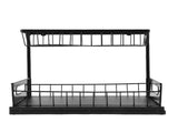 Under Sink Storage Rack 2 Tier Pull Out Cabinet Organizer Metal Shelf for Kitchen and Bathroom Black V1294-YM0901-3118250133211
