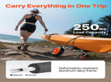 Kayak Cart, 113.4 kg Load Capacity, Foldable Kayak Trolley with 25.4 cm Solid Rubber Tires & 1 V952-SPSPHTTC10IN9SGI2001V0
