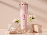 Pink Portable Cordless Hair Curler - USB-C Rechargeable Automatic Hair Waver with Ceramic Barrel & V888-ELOSUNG32836