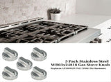 5PCS WB03X24818 Stainless Steel Stove Knob Replacement V1369-AZ3-W-12781