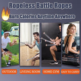 2-Pack Cordless Battle Ropes - Battle Rope - Fitness Rope - Soft Grip - For Home Gym & HIIT V1188-ZXY-131-177