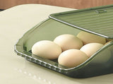 Egg Storage Box Plastic Automatic Rolling Transparent Thickened Grooved Egg Storage Container for V1294-YM0716-3118220158411