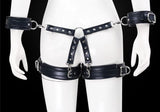 Adjustable PU Leather X-Harness Restraint Set with Cuffs - Playful Bondage Accessory V888-ELOSUNG29427