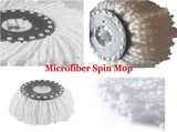 5 PCS Spin Mop Heads Replacement Refill for Old Hurricane Mr.Clean 360 Spin Magic Rotating Round Mop V1366-AZ2-W-02286