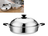 Steam Pot with Clear Lid 201 Stainless Steel Multipurpose Stock Pot Kitchen Cookware for Cooking V1294-YM0901-3118230431511