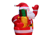 4.92ft Christmas Inflatable Santa Outdoor Decoration Blow Up Yard Standing Santa with Built in LED V1294-YM0901-3115240049111