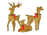 Christabelle 3 Reindeer Family Christmas Light Up Display 1.07m Rich Gold Animated Outdoor Indo 112_SHE205