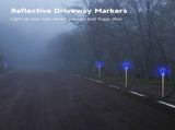 5PCS Solar Powered Driveway Markers, Solar Warming Landscape Blue Solar Outdoor Driveway V1369-AZ3-W-08537