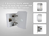 Rectangle Wall Hung Bathroom Mirror Shaving Cabinet Vanity Matte White V63-837551