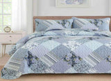 Radiant Summer Breeze patchwork 3 Pc Bedspread & Pillow Cover Set V745-AC090592Q13U