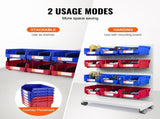 Plastic Storage Bin, , Hanging Stackable Storage Organizer Bin, Blue/Red, V952-DDWLX6G00000096OEV0