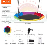 Tree Swing, 40 Inch Saucer Swing, 750lbs Weight Capacity, 900D Oxford Fabric Swing Seat with 2 Tree V952-CSFDQQCSFD407SNPQV0