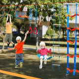 VEVOR Ninja Warrior Obstacle Course for Kids, 2 x 18.3 m Weatherproof Slacklines, 500lbs Weight V952-RZX602YC14J0XSOTOV0