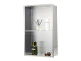 Shower Niche, 33.0 x 63.5 x 10.2 cm Recessed Wall Niche Double-layer, with Hollowed-out Divider, V952-BXGLYBKYS2C198038001V0