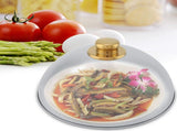 Stainless Steel Kitchen Restaurant Dining Food Serving Platter Lid Dome Plate Cover V1294-YM0901-JY20185-02