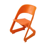 ArtissIn Set of 4 Dining Chairs Office Cafe Lounge Seat Stackable Plastic Leisure Chairs Orange AI-PP-CHAIR-OR