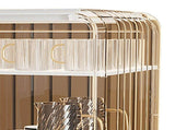 Cup Storage Rack Dustproof Stackable Plastic Clear Cup Organizer Box for Cabinet Desktop Large White V1294-YM0710-3117230285714