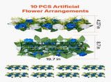 Flower Ball Arrangement Bouquet 10 PCS, 500 x 220 mm Artificial Flower Balls Wedding Table V952-ZSHQTXLSBS190GWMF001V0