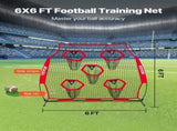 1828.8x1828.8mm Football Trainer Throwing Net, Training Throwing Target Practice Net with 5 Target V952-GLQW66YC5KXWU4Z09001V0