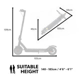 VALK Synergy 5 Electric Scooter, 400W, AU Compliant, Motorised eScooter for Adults, Black V219-TRNESCVAS5K