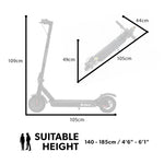 VALK 400W Electric Scooter, 37V Folding E- Scooter with Suspension, for Adults, Synergy 5 MkII Black V219-TRNESCVAS5K