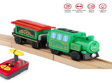 Wooden Train Accessories Battery Operated Locomotive Train, Remote Control Train for Track Set, V1192-AZ-W-15003