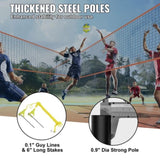 4-Way Net, Adjustable Height Badminton Net Set for Backyard Beach Lawn, Outdoor Portable V952-SFPQW1414YC0XFM07V0