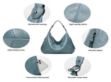 Women's Soft Leather Tote Bags 3pcs Fashion Handbag Wallet Shoulder Purse Set V1263-JX-3523
