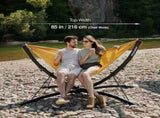 anymaka Set Up in 3 Seconds Adjustable Portable Aluminum Alloy Hammock Stand for Outside with Chair V1168-HM-BHSHSO-FG