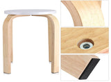 1Pc Anti Slip Bent Wood Stacking Stool Candy Color Home Furniture Kids Room Decor White V1294-YM0901-GB-JY01006-02