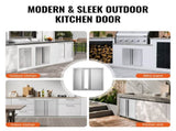 BBQ Access Door, 610x610 mm Double Outdoor Kitchen Door, Stainless Steel Flush Mount Door, Wall V952-SMABSCJMYS24Y71UBV0