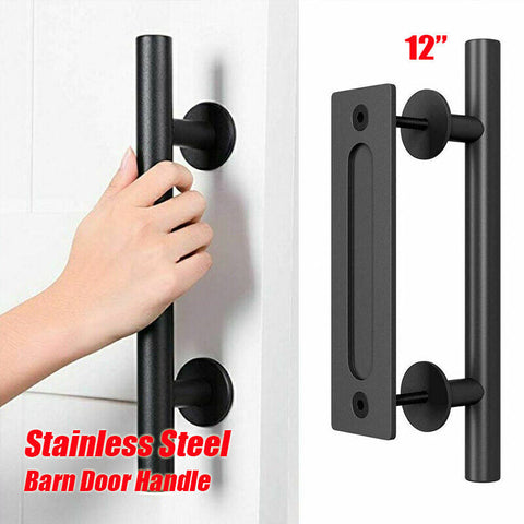 12" Barn Door Handle Sliding Flush Pull Wood Door Gate Hardware Stainless Steel V201-W12080530