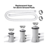 4 Pack Swimming Pool Replacement Hoses,1.25In Diameter Pool Filter Replacement Hoses for Above V1369-AZ3-W-11218