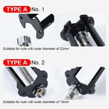 2PCS Multifunctional Sink Wrench Basin Wrench, 7-in-1 Faucet Wrench Set with Four-Jaw Hex & 7 Size, V1366-AZ2-W-11606