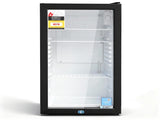 Devanti 78L Bar Fridge Glass Door Mini Fridge Countertop Cooler Black BF-F-G-78L-BK