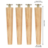 4/6/8 Inch Solid Wood Furniture Legs Dresser Legs Sofa Replacement Legs, Mid Century Couch Legs for V1369-AZ3-W-12506