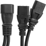 4-Pack UPS Server Y Splitter C14 to 2 x C13 Power Extension Cable V1259-DP01-A-578
